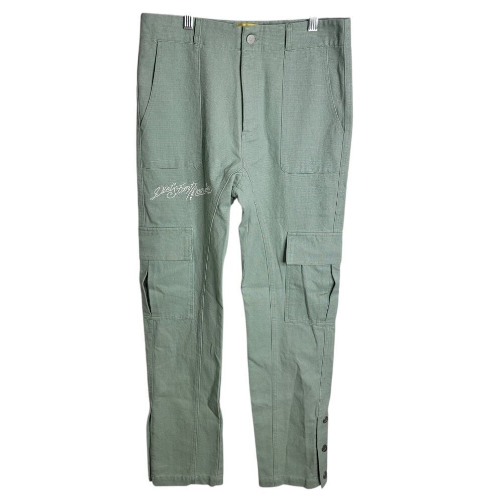 Diet Starts Monday Mens Size 30 Cargo Utility Pant Light Green Straight Leg